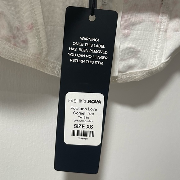 NWT Fashion Nova White Cream Bustier Crop Top - Picture 7 of 10